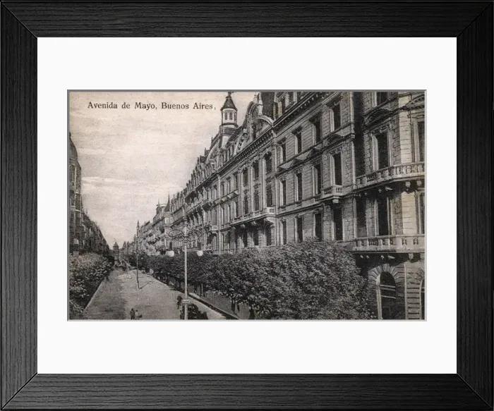 Framed Print : Argentina - Buenos Aires - a view down the Avenida de Mayo Framed Print : Argentina - Buenos Aires - a view down the Avenida de Mayo