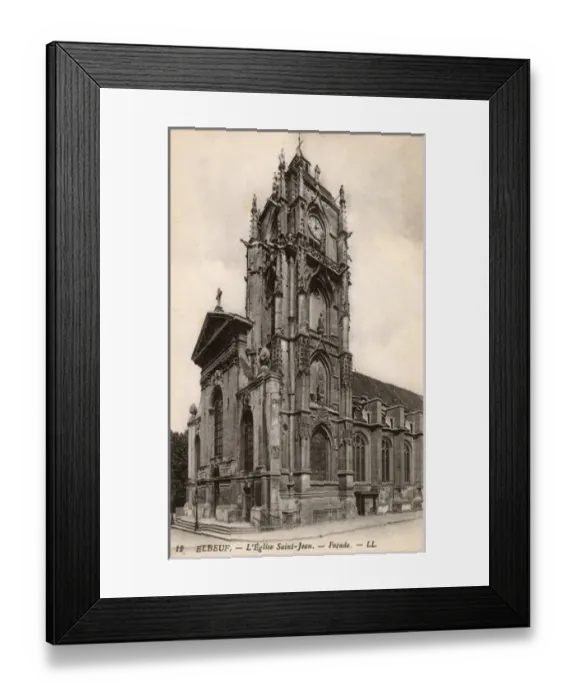 Framed Print : Elbeuf, France - L Eglise Saint Jean - Facade Framed Print : Elbeuf, France - L Eglise Saint Jean - Facade