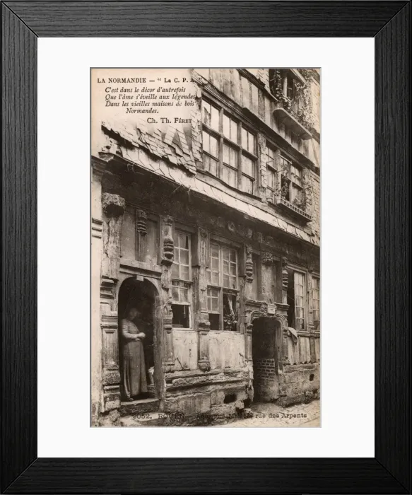 Framed Print : Rouen, France - Ancient House on Rue des Arpents Framed Print : Rouen, France - Ancient House on Rue des Arpents