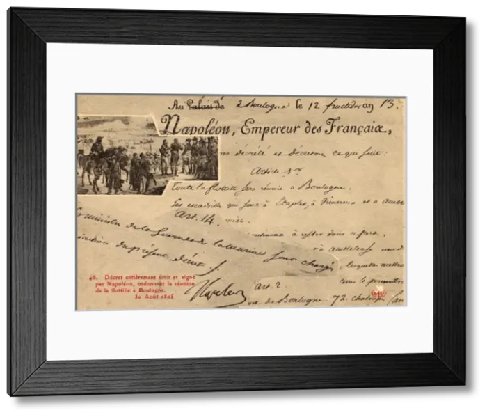 Framed Print : Napoleon gathering the fleet - Invasion of Britain Framed Print : Napoleon gathering the fleet - Invasion of Britain
