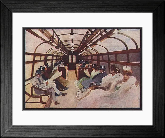 Framed Print : Beautifully dressed passengers on the Underground Framed Print : Beautifully dressed passengers on the Underground