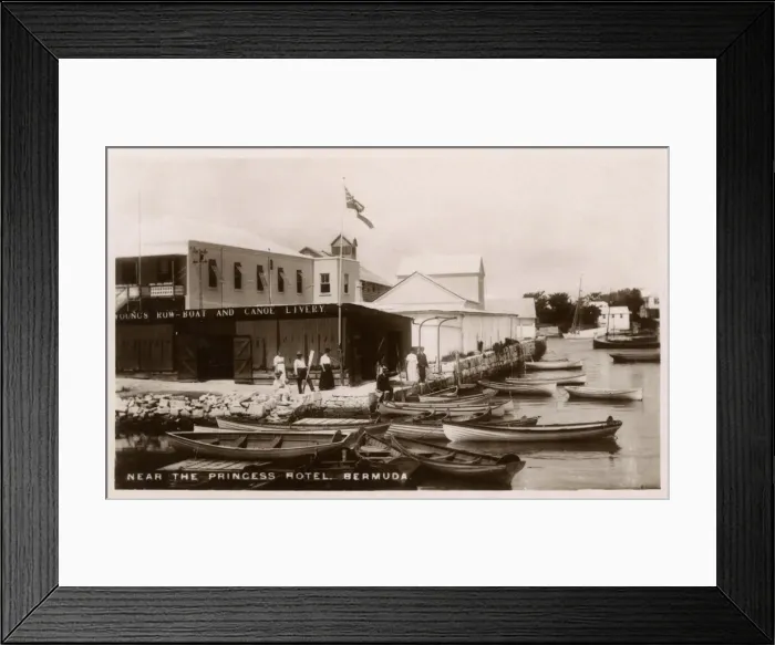 Framed Print : Youngs Row-boat and Canoe Livery, Bermuda Framed Print : Youngs Row-boat and Canoe Livery, Bermuda