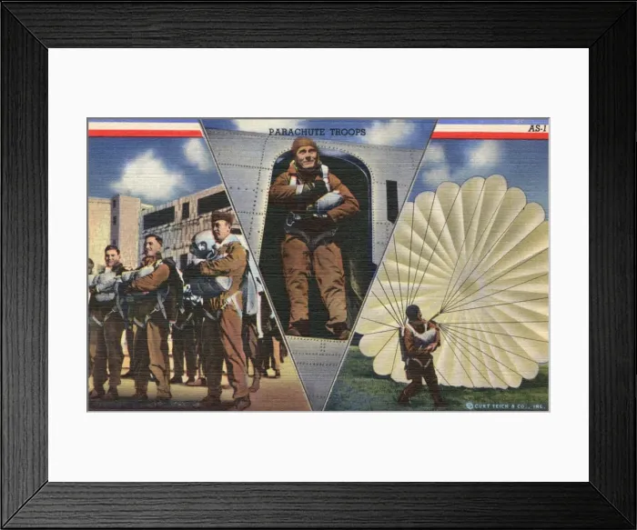 Framed Print : US Parachute Troops - WWII Framed Print : US Parachute Troops - WWII