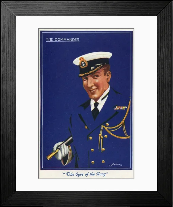 Framed Print : WWI - The Navy Commander Framed Print : WWI - The Navy Commander