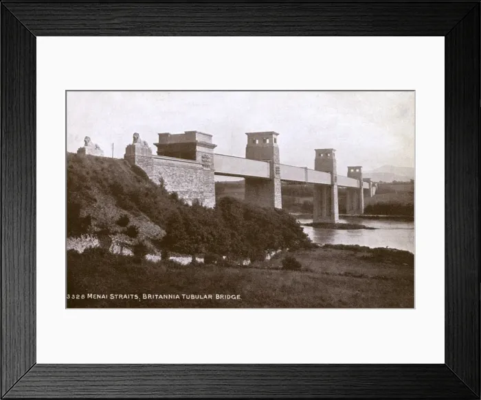 Framed Print : Britannia Tubular Bridge - Menai Straits Framed Print : Britannia Tubular Bridge - Menai Straits