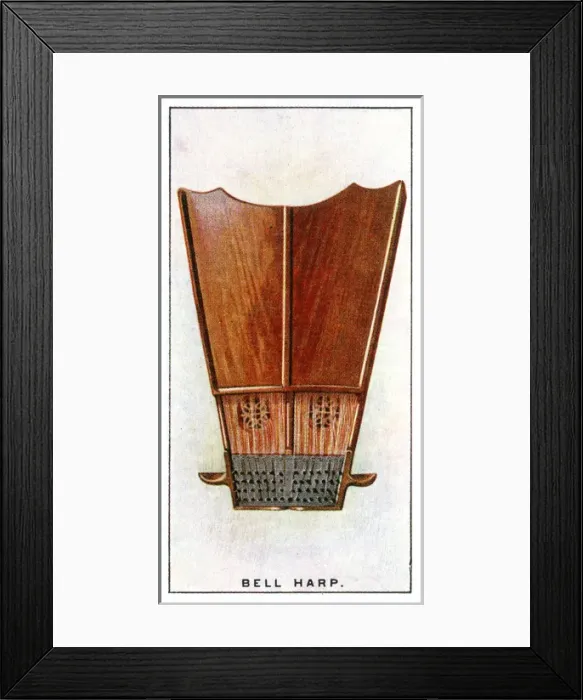 Framed Print : Bell Harp - Invention attributed to John Simcock a soldier in a regiment of Dragoons Framed Print : Bell Harp - Invention attributed to John Simcock a soldier in a regiment of Dragoons