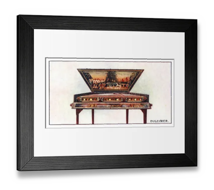 Framed Print : Dulcimer - a variety of the psaltery, has been in use from very early times Framed Print : Dulcimer - a variety of the psaltery, has been in use from very early times