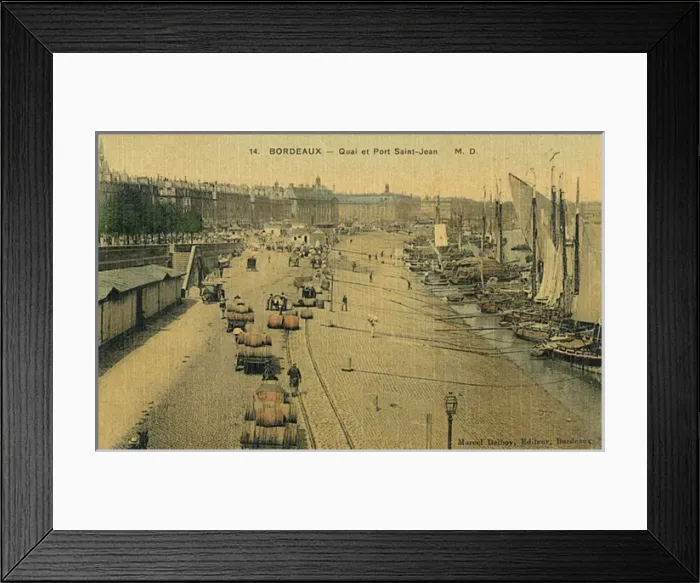 Framed Print : France - Bordeaux - The Quay and Port of Saint-Jean Framed Print : France - Bordeaux - The Quay and Port of Saint-Jean