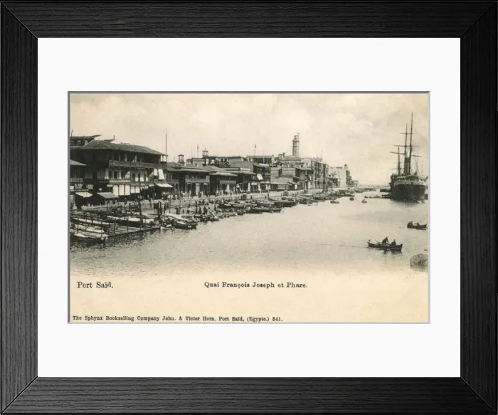 Framed Print : Franz Joseph Quay and Lighthouse - Port Said, Egypt Framed Print : Franz Joseph Quay and Lighthouse - Port Said, Egypt