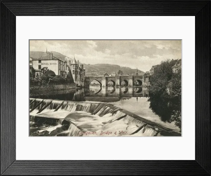 Framed Print : The Bridge and Weir - Llangollen, Wales Framed Print : The Bridge and Weir - Llangollen, Wales