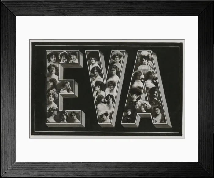 Framed Print : Ladies Name postcard - EVA Framed Print : Ladies Name postcard - EVA