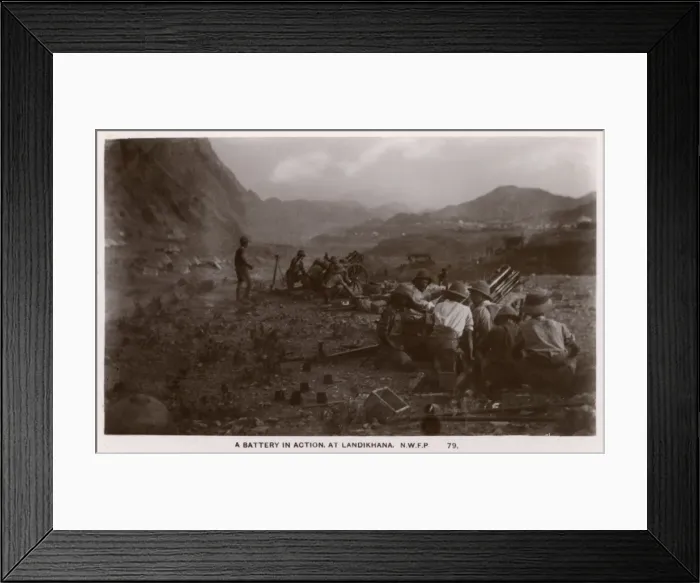 Framed Print : British Mortar Battery in action at Landikhana, NWFP Framed Print : British Mortar Battery in action at Landikhana, NWFP