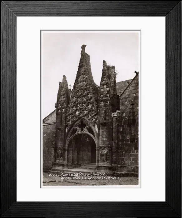 Framed Print : Notre-Dame de Roscudon, France - Gothic Portico Framed Print : Notre-Dame de Roscudon, France - Gothic Portico