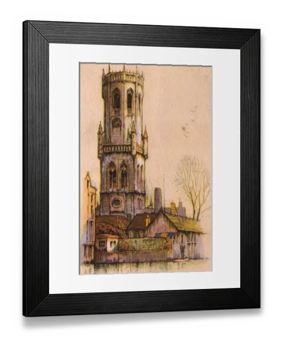 Framed Print : The Belfry, Gruges, Belgium Framed Print : The Belfry, Gruges, Belgium