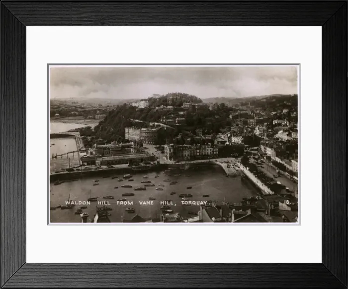 Framed Print : Torquay, Devon - Waldon Hill and Harbour Framed Print : Torquay, Devon - Waldon Hill and Harbour