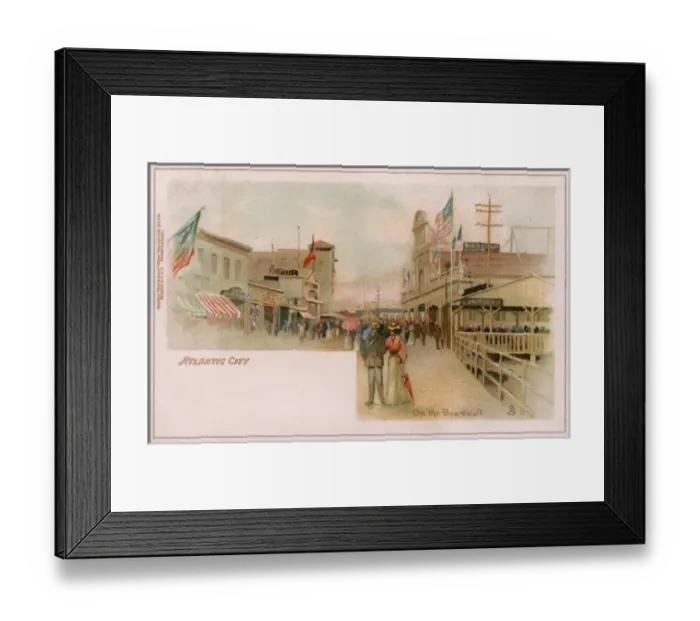 Framed Print : Atlantic City, USA - On the Boardwalk
