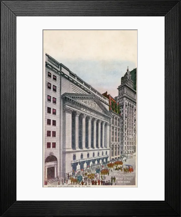 Framed Print : The NY Stock Exchange, Broad Street, New York, USA Framed Print : The NY Stock Exchange, Broad Street, New York, USA