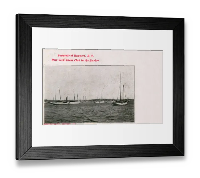 Framed Print : Boats of the New York Yacht Club - Moored at Newport Framed Print : Boats of the New York Yacht Club - Moored at Newport