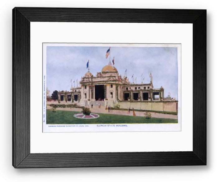 Framed Print : St. Louis Worlds Fair, St. Louis - Illinois State Building Framed Print : St. Louis Worlds Fair, St. Louis - Illinois State Building
