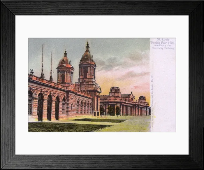 Framed Print : St. Louis Worlds Fair - Machinery and Electricity Building Framed Print : St. Louis Worlds Fair - Machinery and Electricity Building
