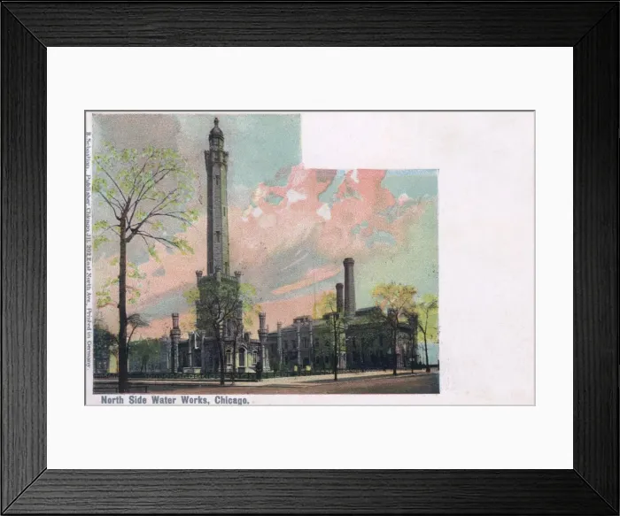 Framed Print : North Side Water Works, Chicago, USA Framed Print : North Side Water Works, Chicago, USA