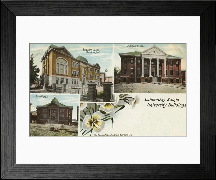 Framed Print : Salt Lake City - Brigham Young Memorial Hall