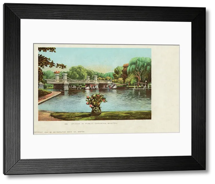 Framed Print : Bridge in the Public Gardens - Boston, Massachusetts Framed Print : Bridge in the Public Gardens - Boston, Massachusetts