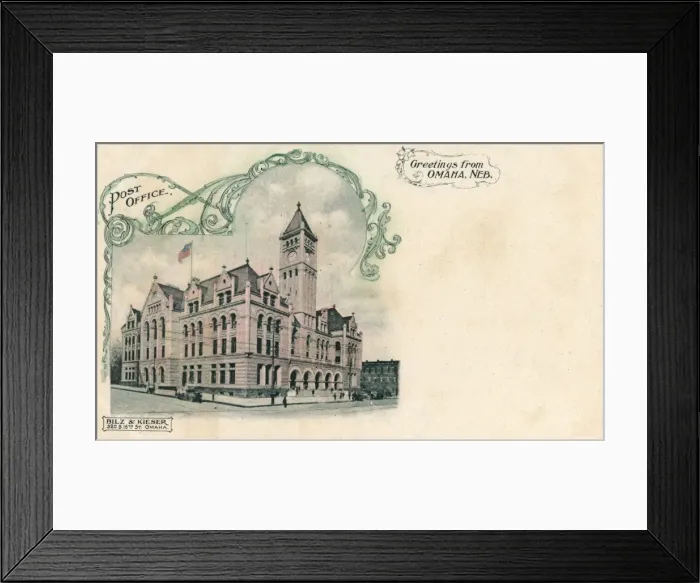 Framed Print : The Main Post Office - Omaha, Nebraska, USA Framed Print : The Main Post Office - Omaha, Nebraska, USA