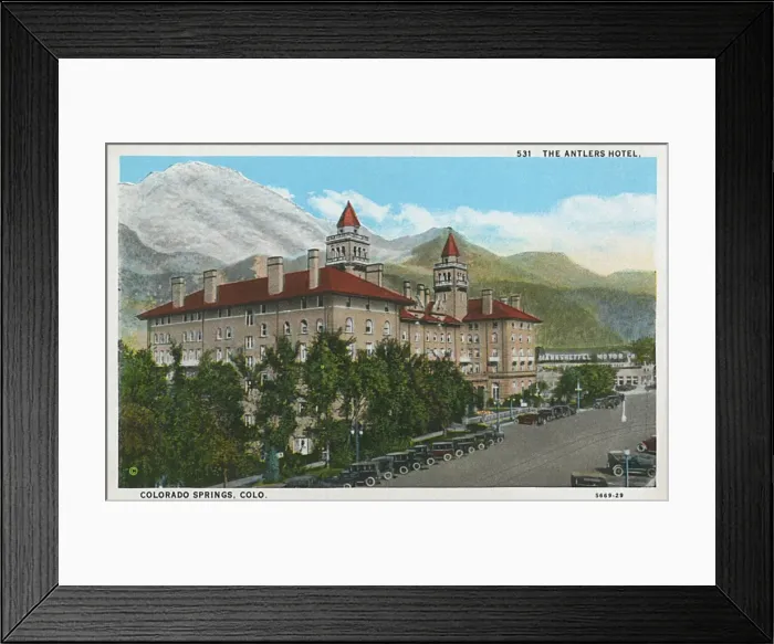 Framed Print : Antlers Hotel and Pikes Peak, Colorado Springs, USA Framed Print : Antlers Hotel and Pikes Peak, Colorado Springs, USA