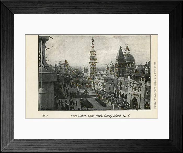 Framed Print : Fore Court, Luna Park, Coney Island, New York, USA Framed Print : Fore Court, Luna Park, Coney Island, New York, USA