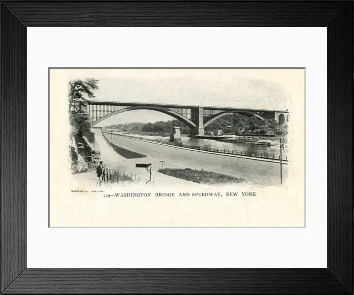 Framed Print : Washington Bridge and Speedway, New York, USA Framed Print : Washington Bridge and Speedway, New York, USA