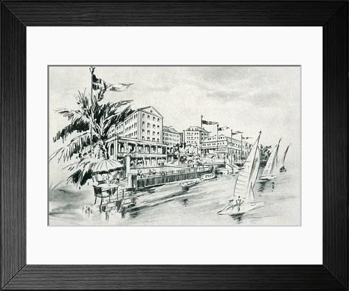 Framed Print : Princess Hotel and Cottage Colony, Hamilton, Bermuda Framed Print : Princess Hotel and Cottage Colony, Hamilton, Bermuda