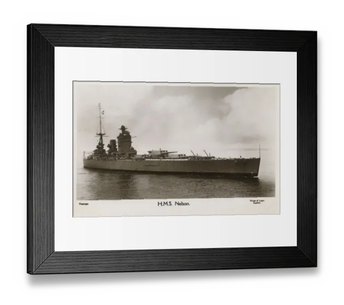 Framed Print : HMS Nelson - British Naval Battleship Framed Print : HMS Nelson - British Naval Battleship