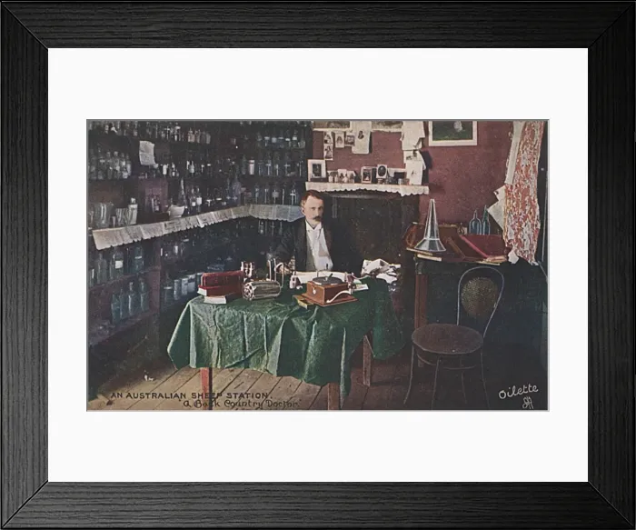 Framed Print : A Back Country Doctor in his Surgery - Australian Outback Framed Print : A Back Country Doctor in his Surgery - Australian Outback