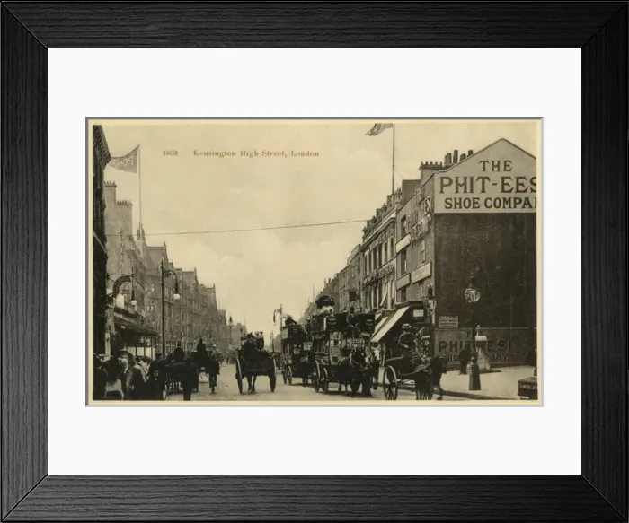 Framed Print : Kensington High Street, London Framed Print : Kensington High Street, London