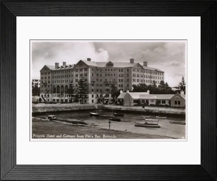 Framed Print : Princess Hotel and Cottages from Pitts Bay, Bermuda Framed Print : Princess Hotel and Cottages from Pitts Bay, Bermuda