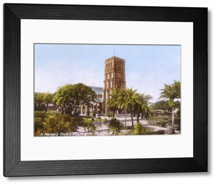 Framed Print : St. Kitts, West Indies - St. Georges Church, Basseterre Framed Print : St. Kitts, West Indies - St. Georges Church, Basseterre