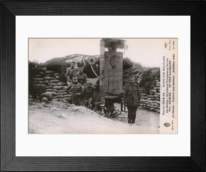 Framed Print : WWI - Balkan Front - Fortified artillery post Framed Print : WWI - Balkan Front - Fortified artillery post