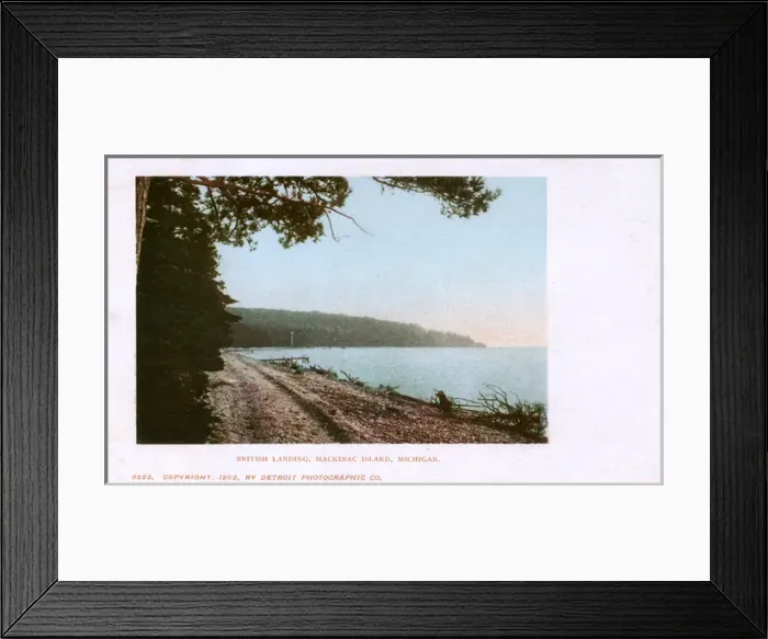 Framed Print : British Landing, Mackinac Island, Michigan Framed Print : British Landing, Mackinac Island, Michigan