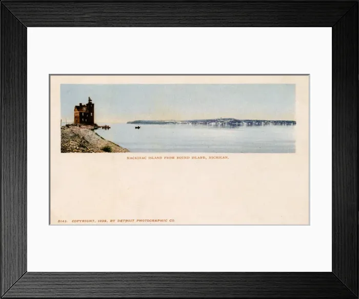Framed Print : Mackinac Island, Michigan - viewed from Round Island Framed Print : Mackinac Island, Michigan - viewed from Round Island