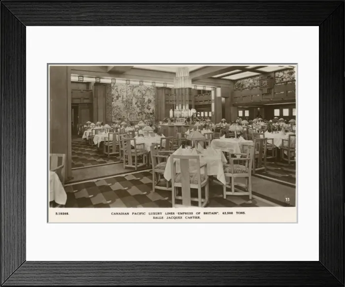 Framed Print : Empress of Britain liner - Salle Jacques Cartier Framed Print : Empress of Britain liner - Salle Jacques Cartier