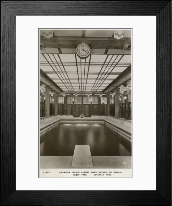 Framed Print : Empress of Britain liner - Olympian Swimming pool Framed Print : Empress of Britain liner - Olympian Swimming pool