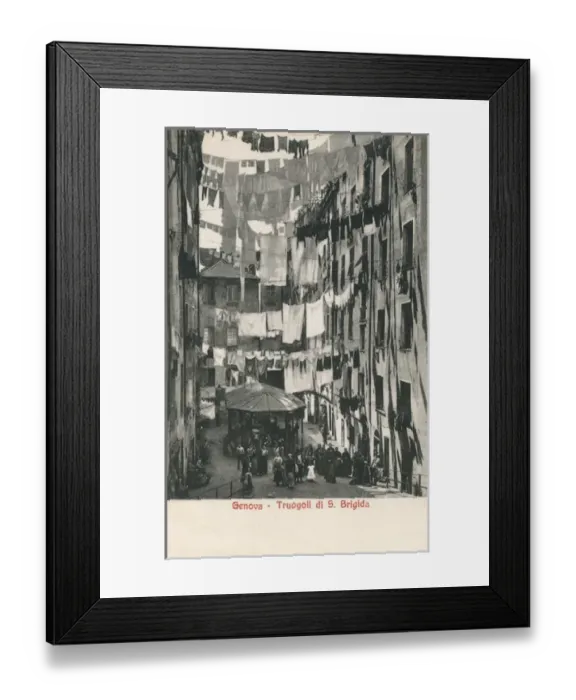 Framed Print : Public laundry of St. Brigida, Genoa, Italy Framed Print : Public laundry of St. Brigida, Genoa, Italy