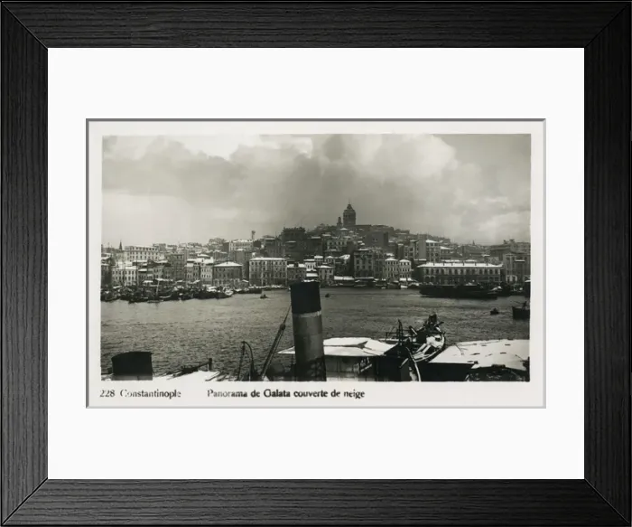 Framed Print : Istanbul, Turkey - View toward Galata in winter Framed Print : Istanbul, Turkey - View toward Galata in winter