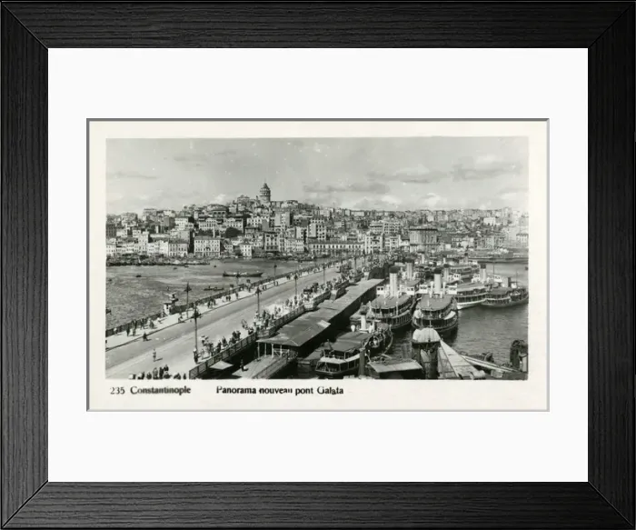 Framed Print : Istanbul, Turkey - View of the New Galata Bridge Framed Print : Istanbul, Turkey - View of the New Galata Bridge