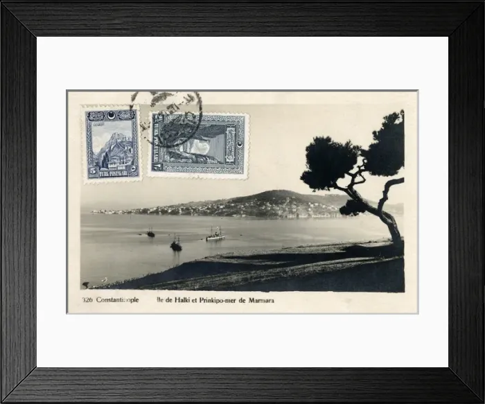 Framed Print : Istanbul, Turkey - View of Buyukada from Heybeliada Framed Print : Istanbul, Turkey - View of Buyukada from Heybeliada