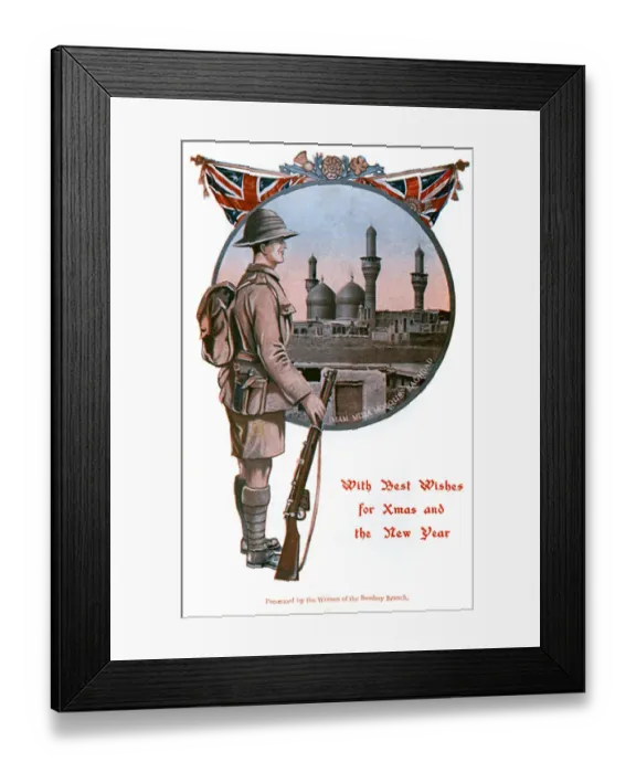 Framed Print : Al-Kadhimiya Mosque, Baghdad, Iraq - WWI Xmas card Framed Print : Al-Kadhimiya Mosque, Baghdad, Iraq - WWI Xmas card