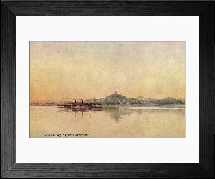 Framed Print : Irrawaddy River Express Paddlesteamer - Myanmar Framed Print : Irrawaddy River Express Paddlesteamer - Myanmar
