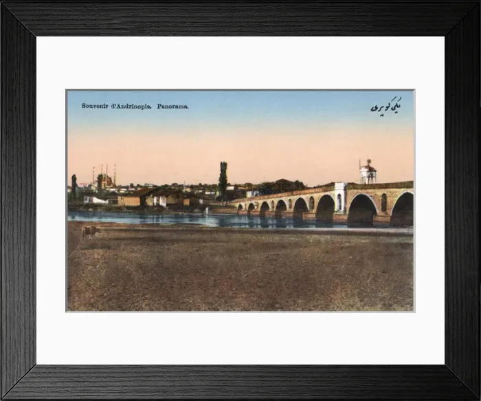 Framed Print : Edirne - formerly Adrianople, Turkey - The New Bridge Framed Print : Edirne - formerly Adrianople, Turkey - The New Bridge