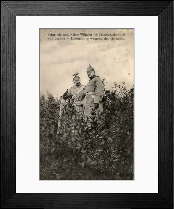 Framed Print : Kaiser Wilhelm II and General Von Moltke on field of Battle Framed Print : Kaiser Wilhelm II and General Von Moltke on field of Battle